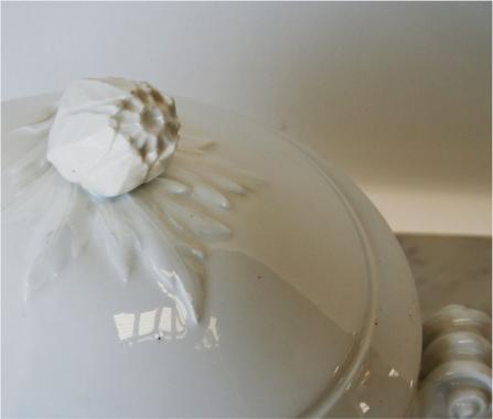 French 19th Century White Ceramic Tureen