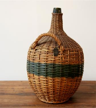 19th Century Bottle in Woven Casing