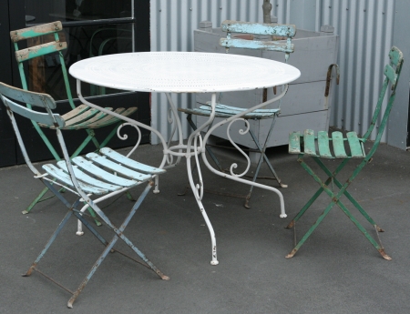 French Wrought Iron Garden Table